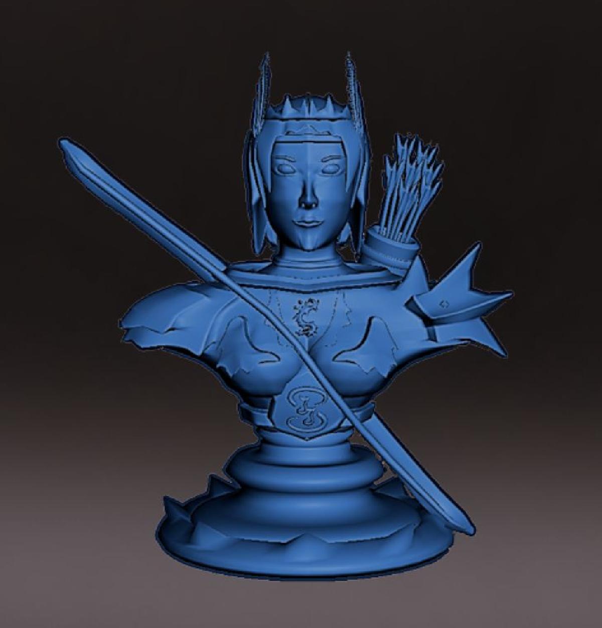 Goleiro, Arquera Busto com pedestal