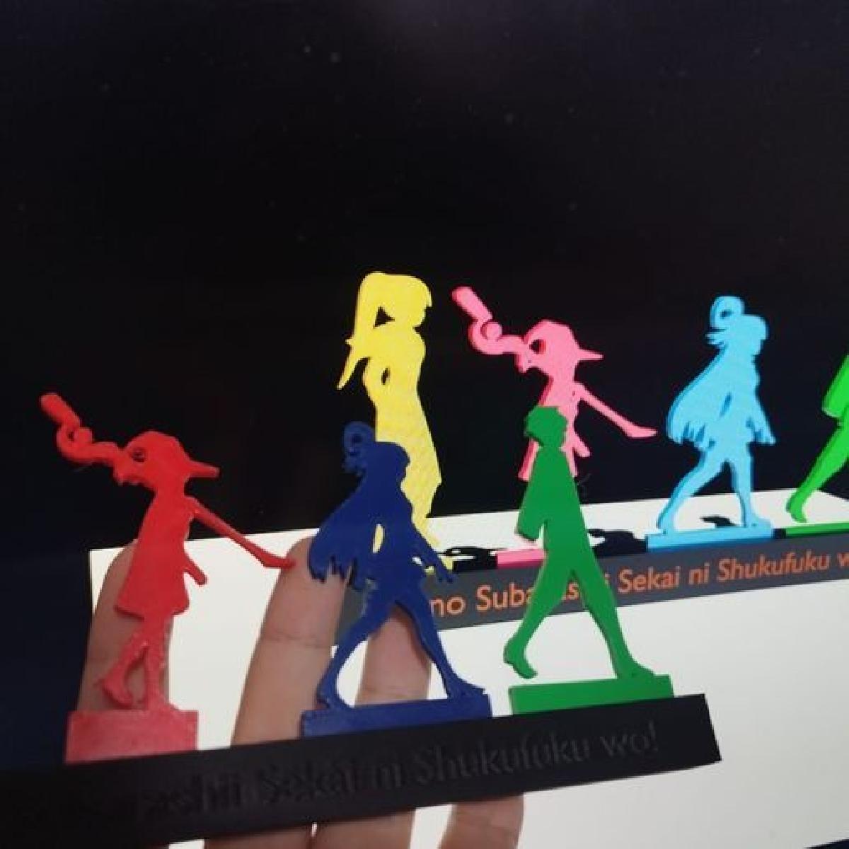 Kazuma, Aqua, Megumin, Darkness (PERSONAGENS PRINCIPAIS 2D)