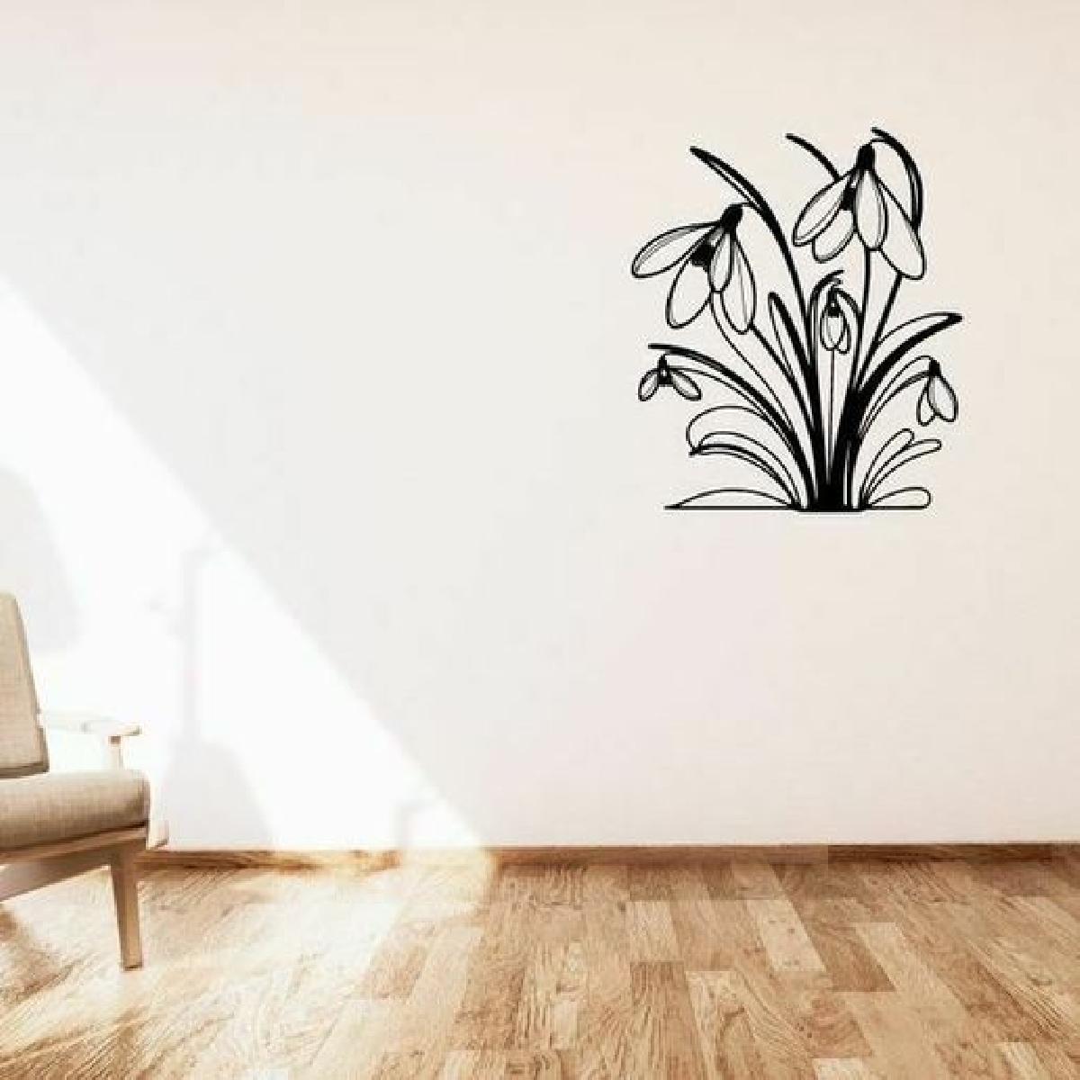 Decoracao de parede de flores de inverno / Sněženky