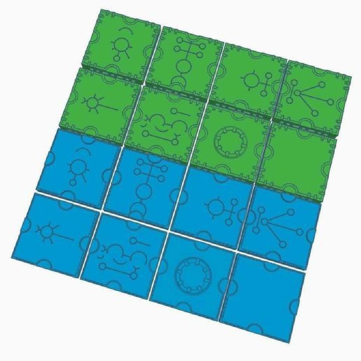 Ficcao cientifica / Aventuras de Fuzileiro Espacial / Azulejos de chao e parede do Space Hulk (OpenLock)