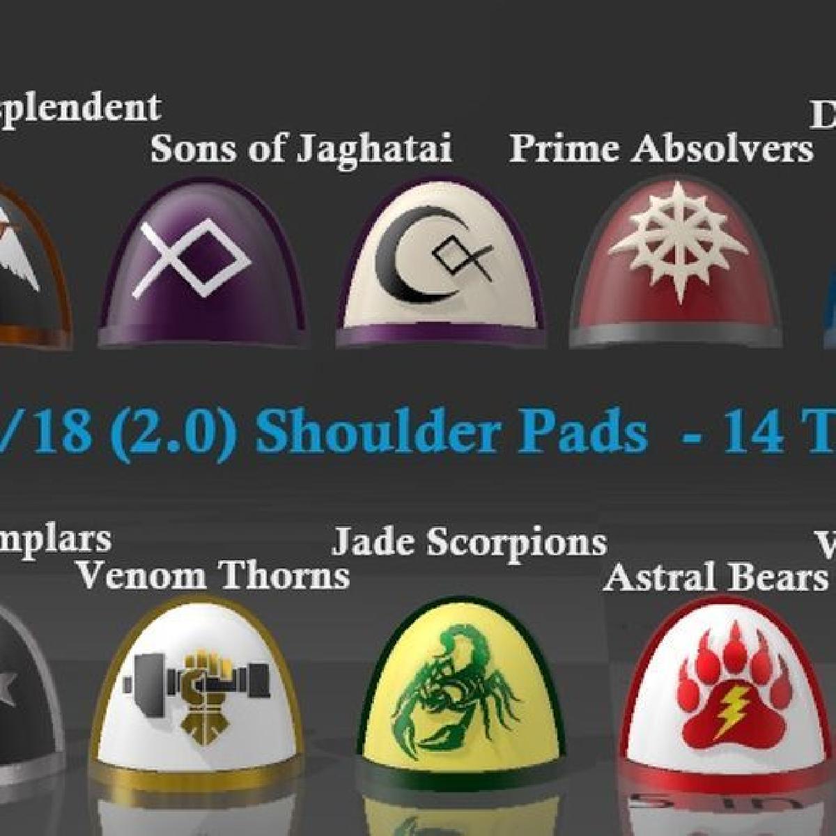 Protecoes de Ombro Personalizadas 1 18 (2.0)   Total de 14