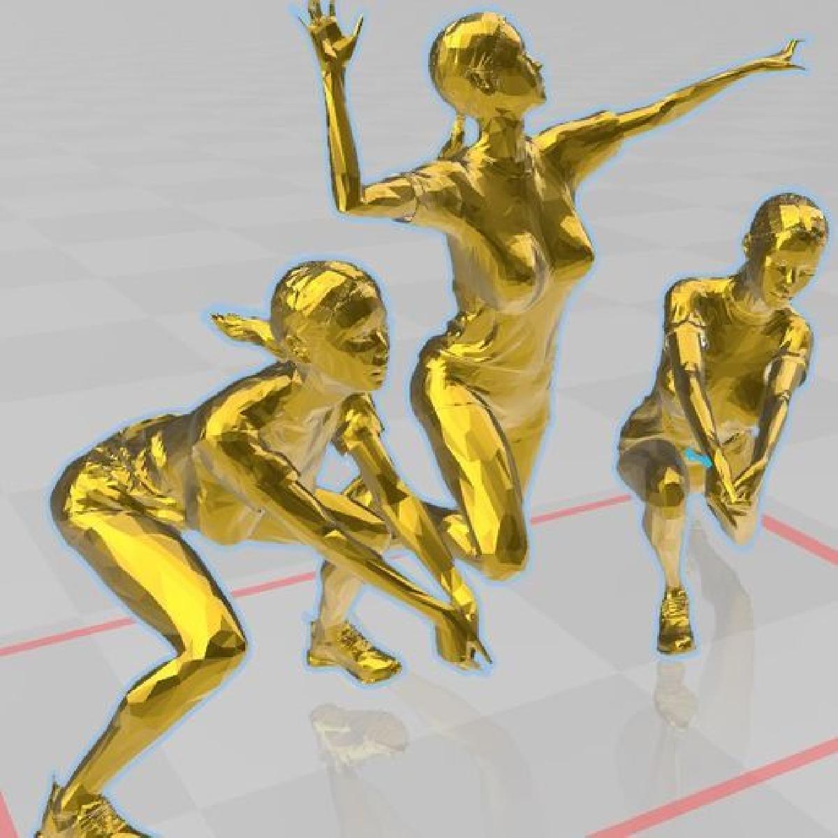 estatua de jogador de volei