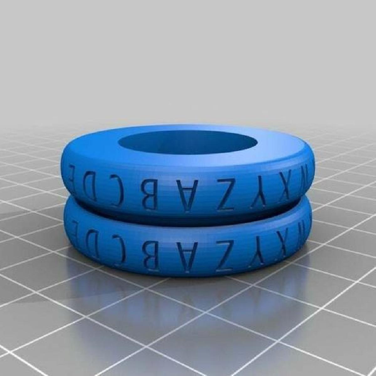 Anel Decodificador de Cifra Caesar Arredondado