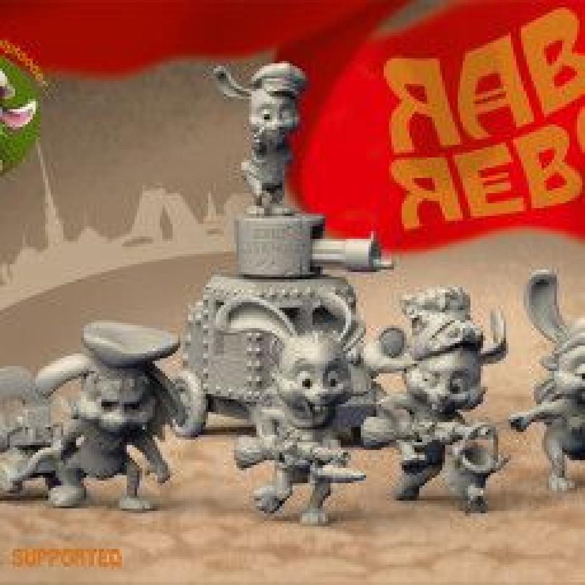 Colecao de Modelos 3D Impressiveis de 32 mm do Reb Rabs squad
