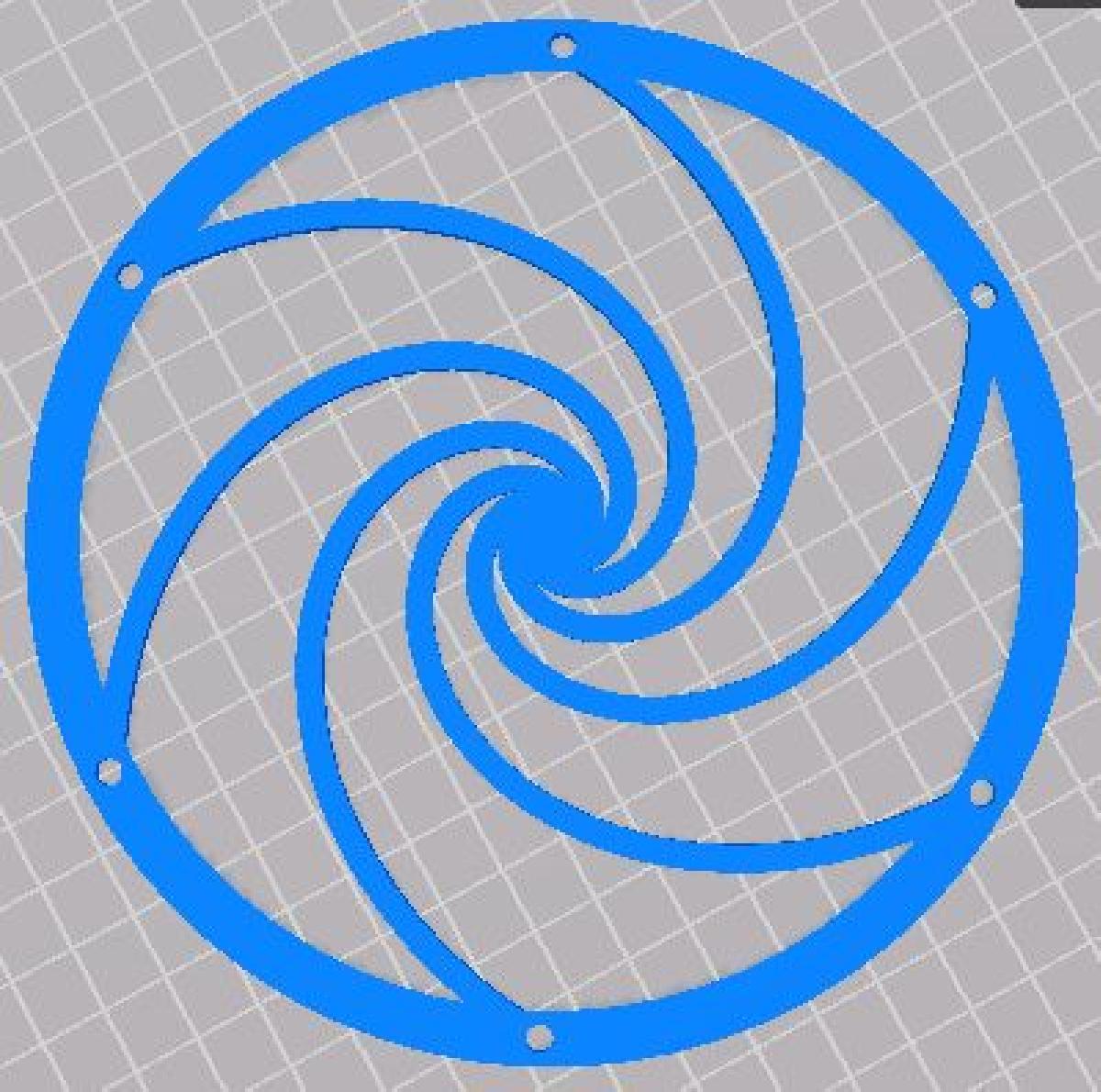 Floco de neve espiral dourada