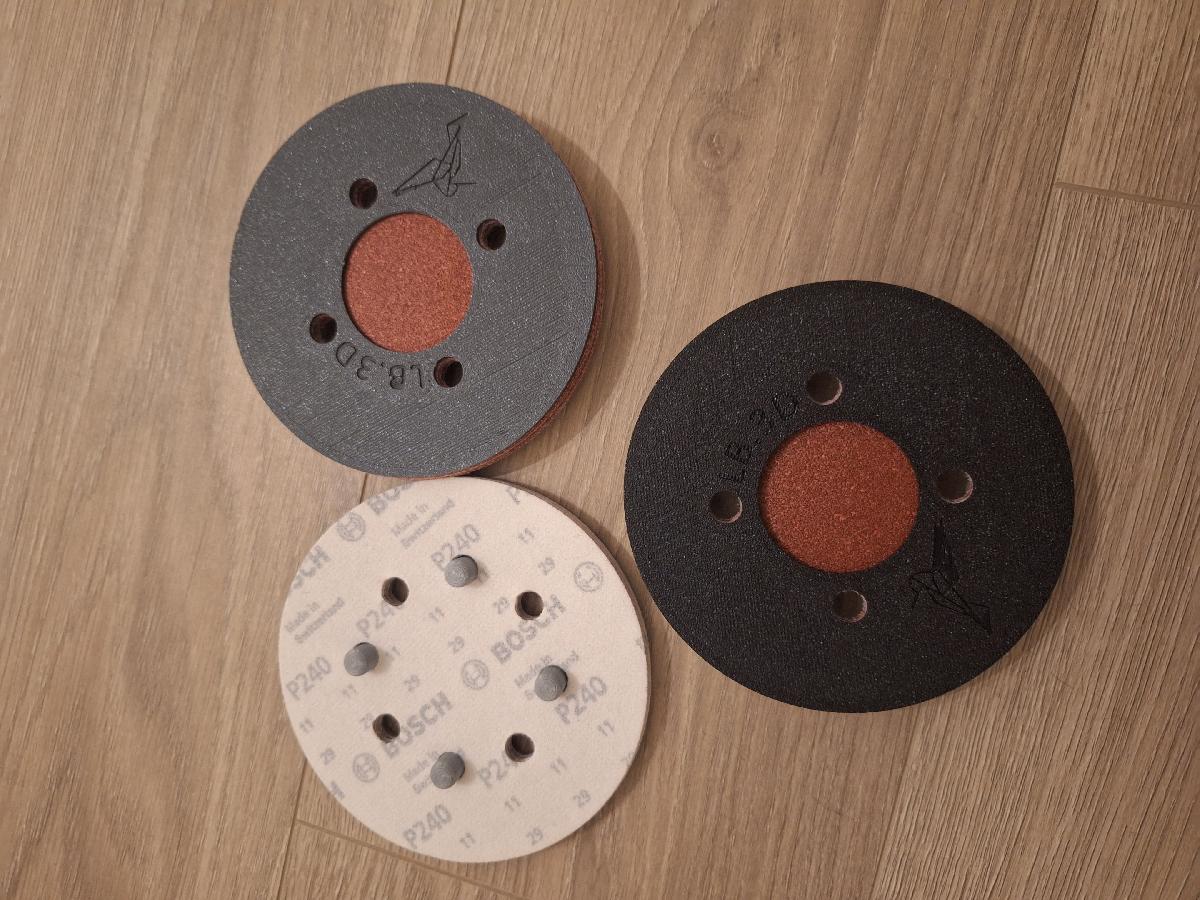 Armazenamento de discos de lixamento empilhaveis 125 e 180 mm.