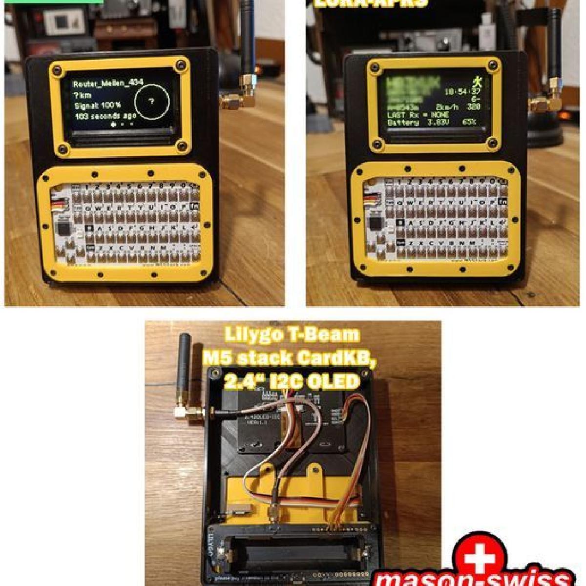 Case Meshtastic Lora APRS para Lilygo T Beam, M5 CardKB e Oled 2.4"