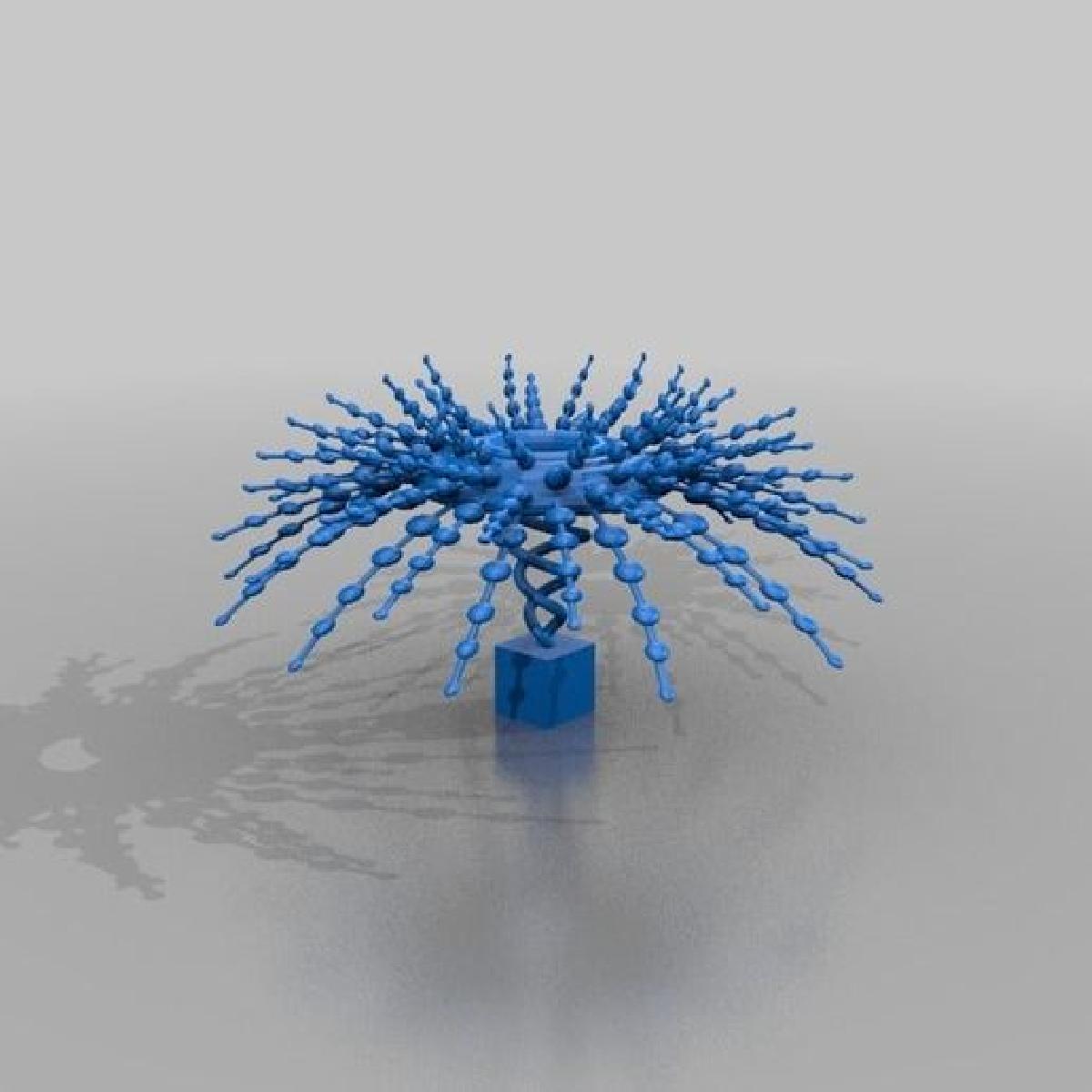 escultura espiral funil de dupla helice