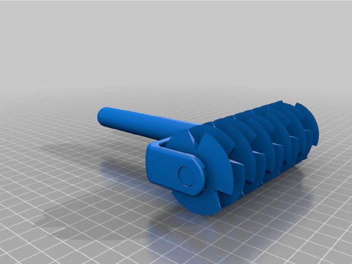 Rolo cortador de massa em losango para doces e tortas.