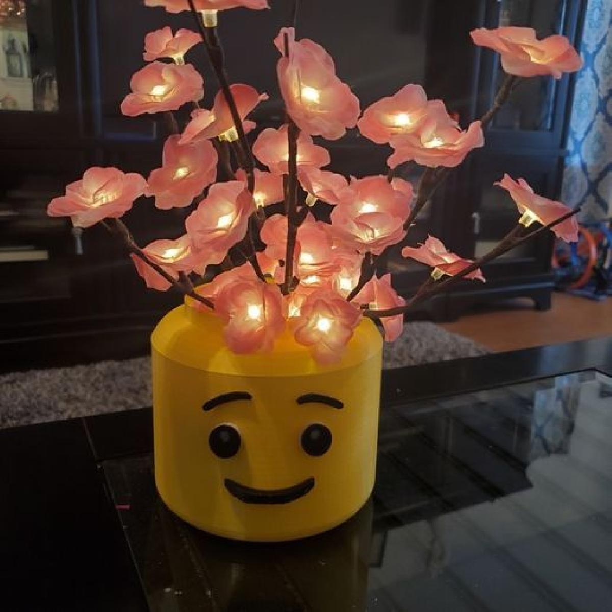 Vaso Plantador de Cabeca de Lego da 3dJake dividido