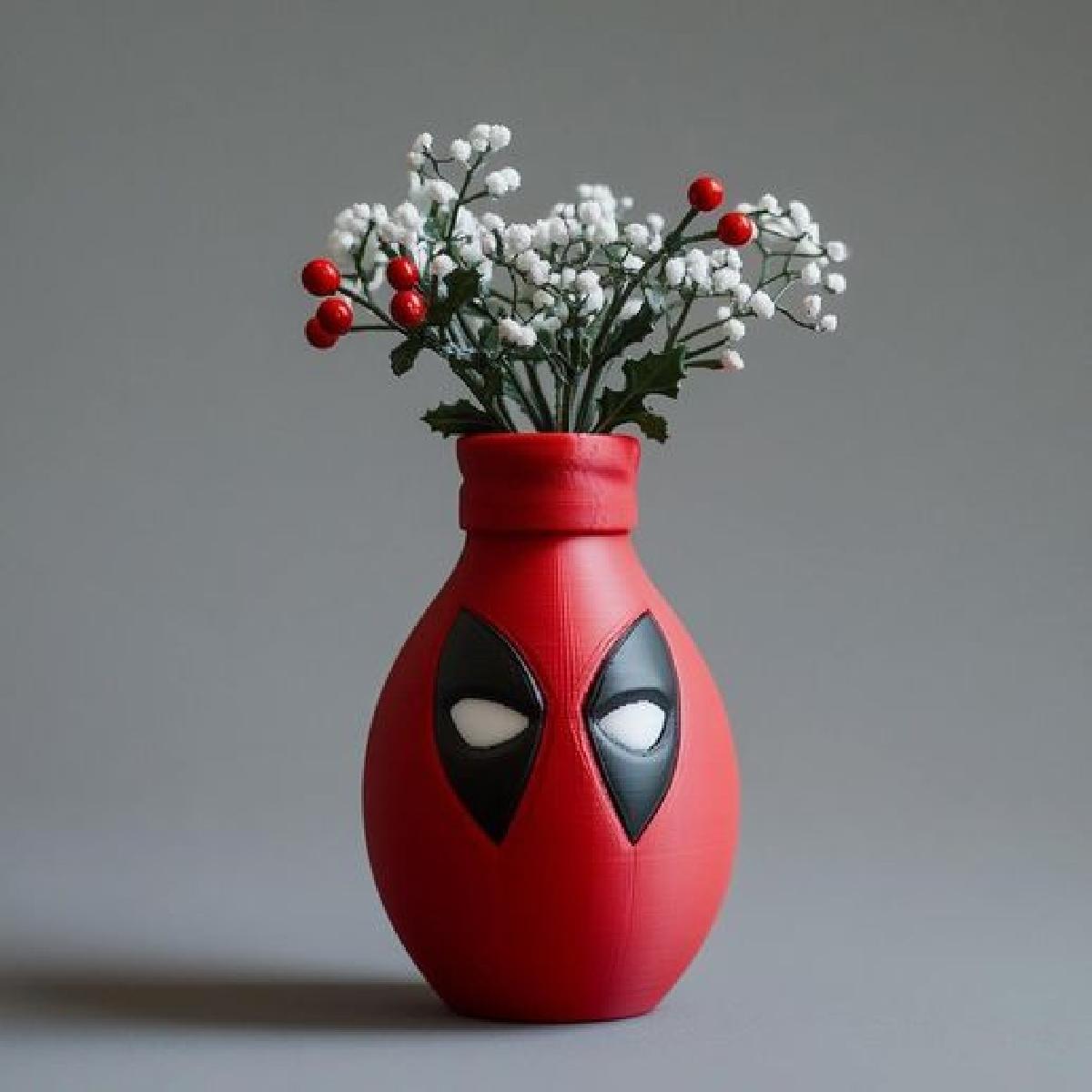Vaso do Deadpool para Decoracao de Casa