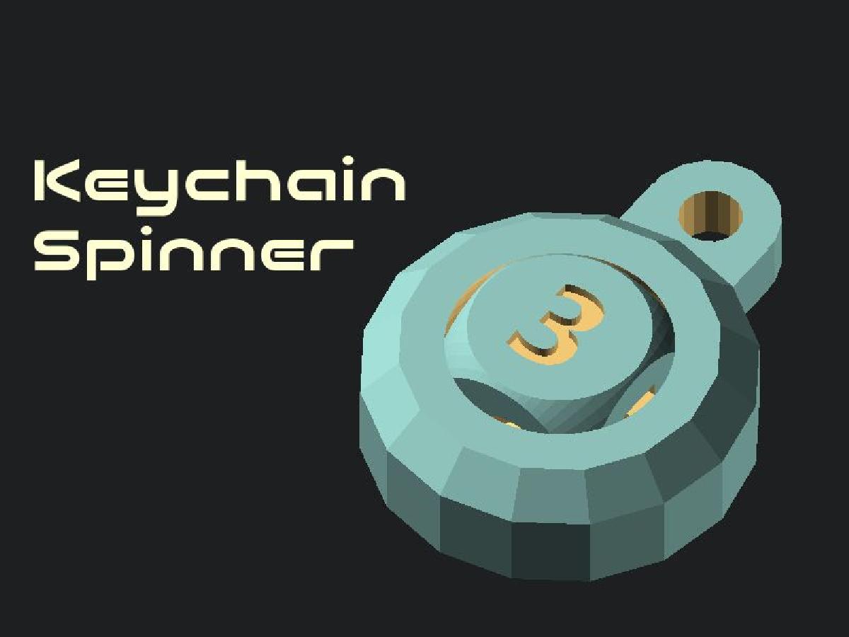 spinnador de dados personalizavel para chaveiro