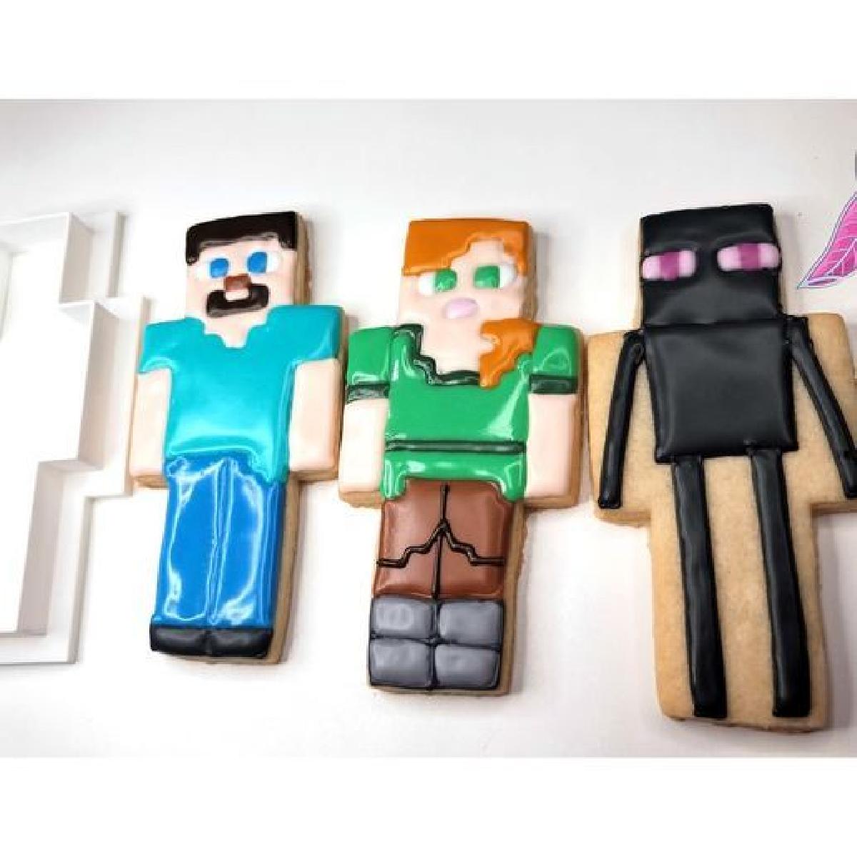 Cortador de Biscoitos do Minecraft Steve Alex Enderman
