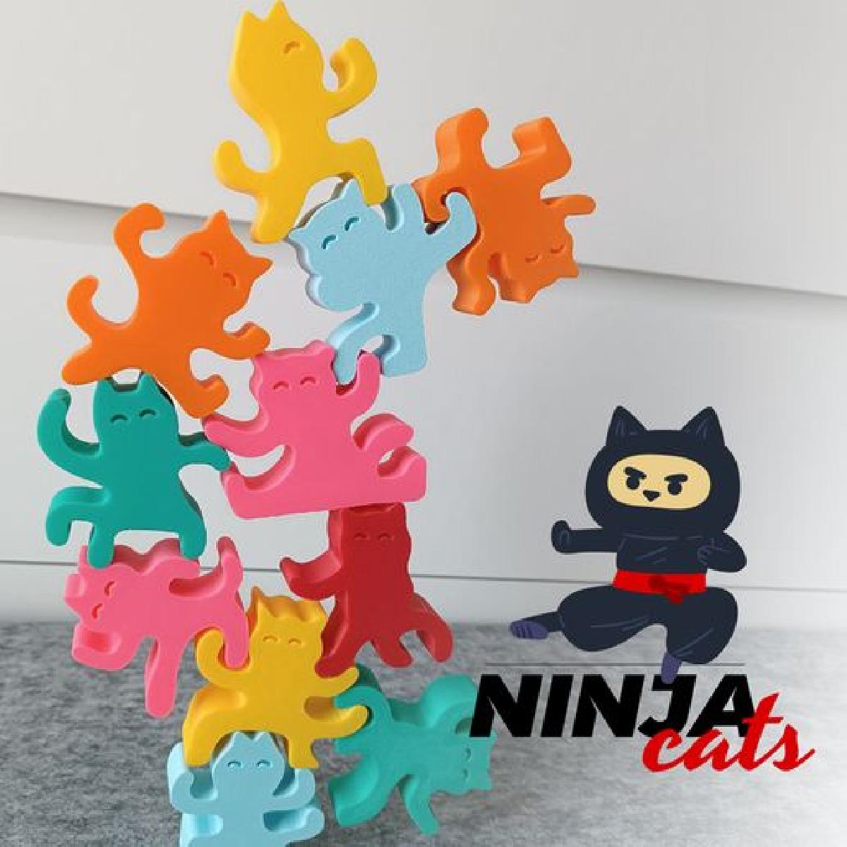 Jogo de Empilhamento dos Gatos Ninja
