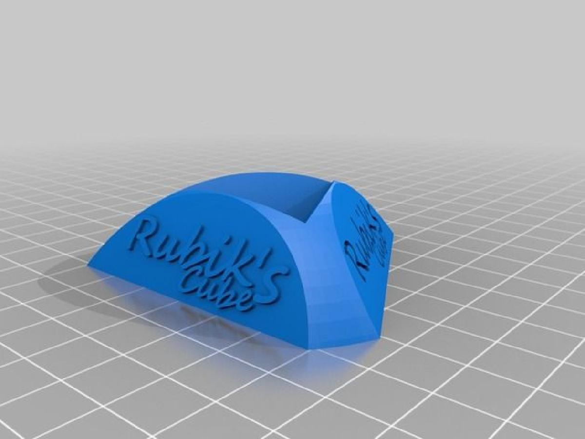 Suporte para cubo Rubik chamado, parametrizado com codigo fonte.