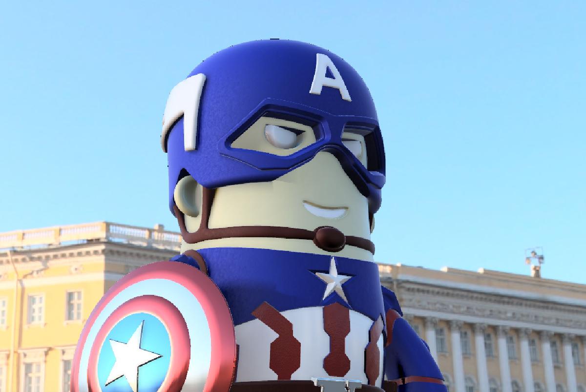Mini Capitao America edicao Guerra Civil