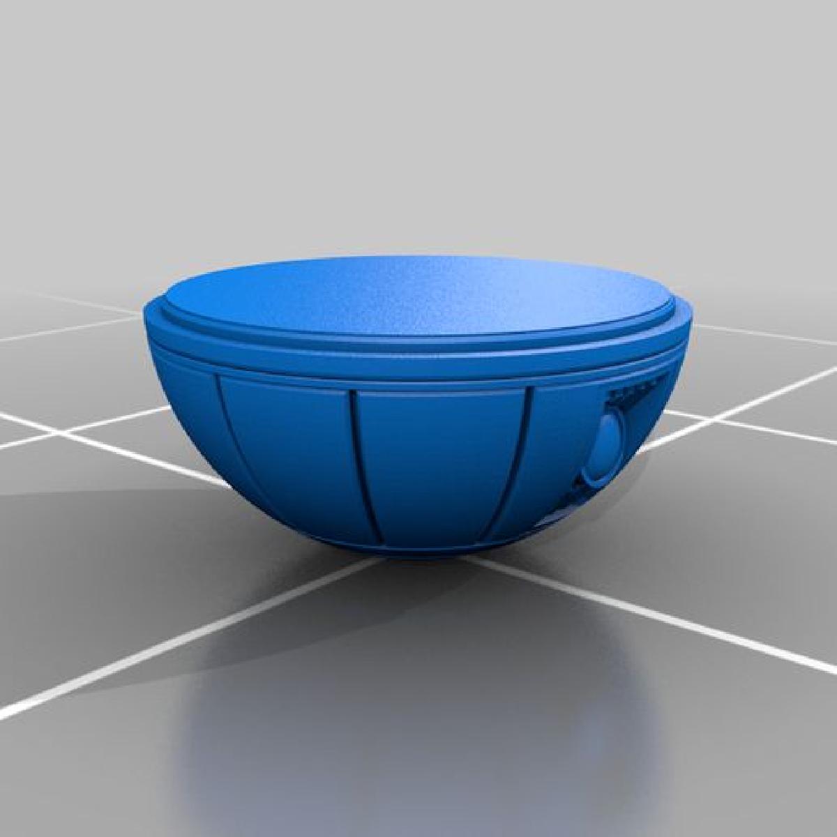 Modelo de granada Glop G20 da KOTOR Old Republic para figuras personalizadas e cosplay nas escalas 1:12, 1:6 e 1:1.