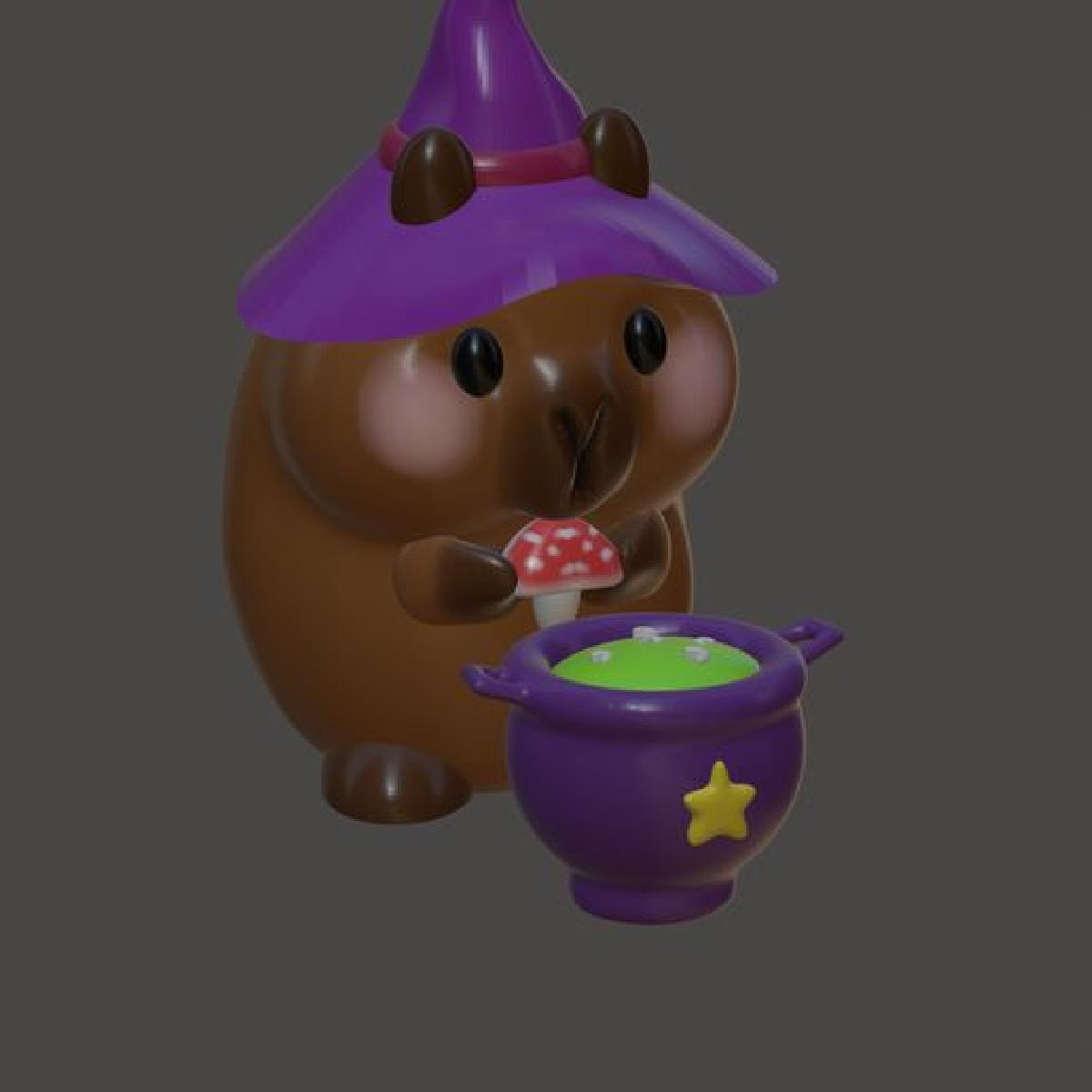 A capivara esta preparando uma pocao.