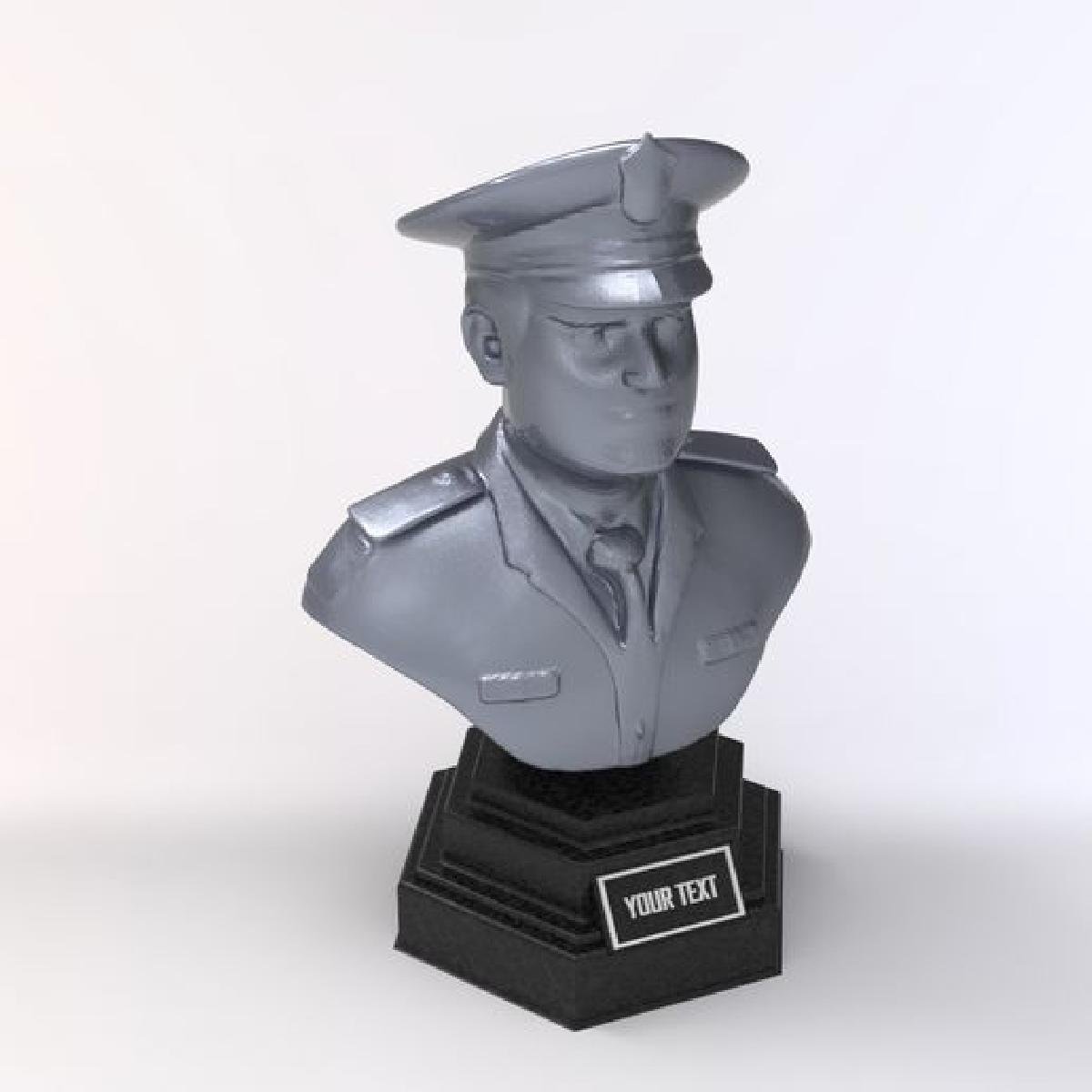 Policial com texto personalizado