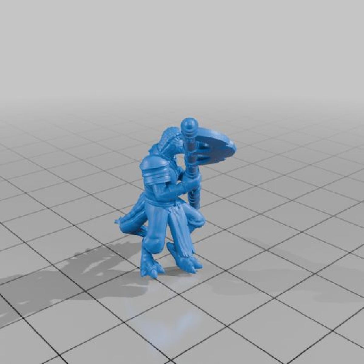 Kobold com machado de haste