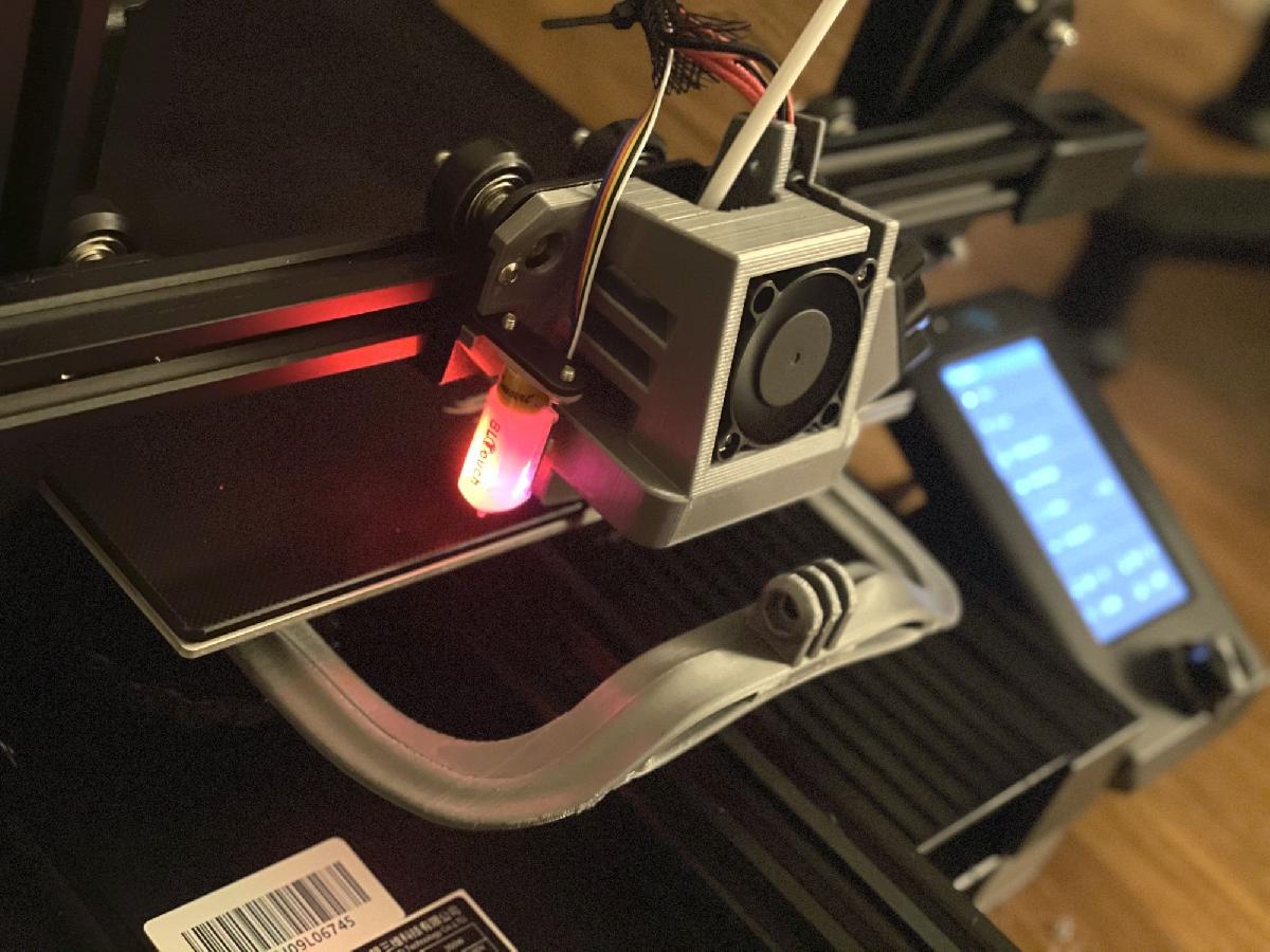 Duto Satsana para Ender 3V2 com ventilador de resfriamento de pecas 40x40x10/20 com suporte metalico CRtouch/BLtouch