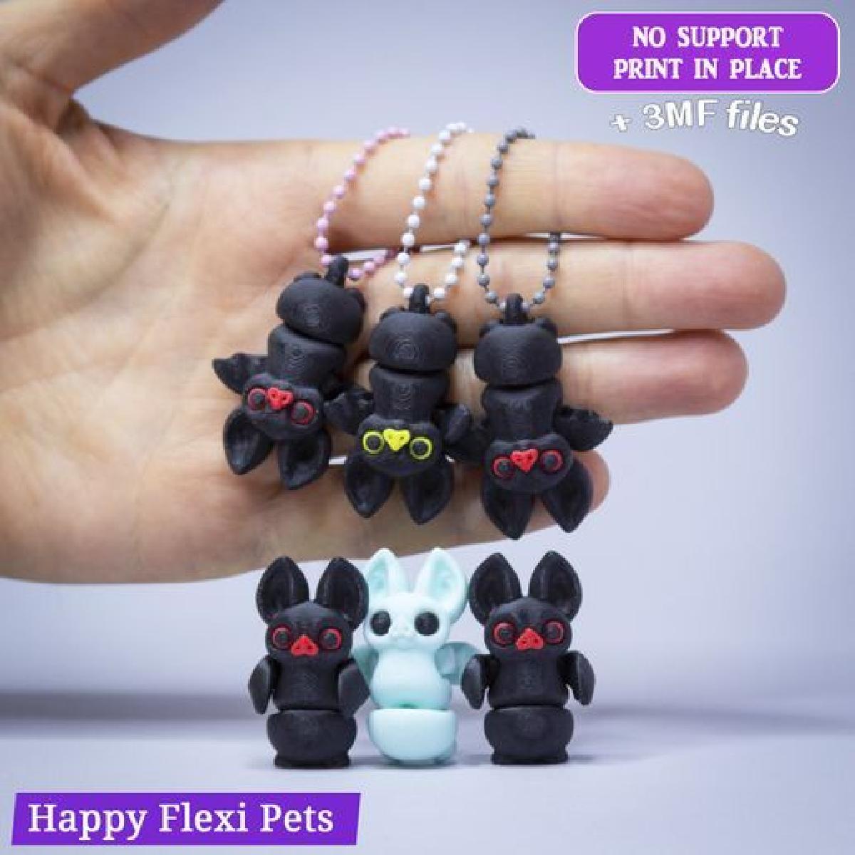 Morcego do Escuro Brinquedo de estimacao flexivel gratis da colecao Little Dark e seus amigos