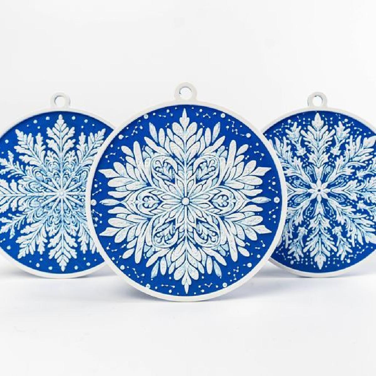 Ornamentos de flocos de neve