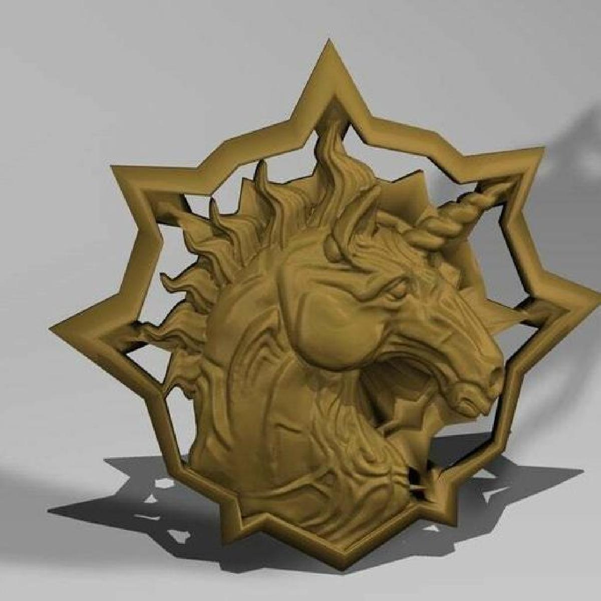 Medalhao The Witcher: O Tempo do Desprezo Unicornio