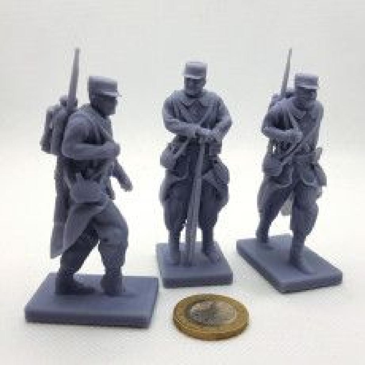 Uniforme Poilus 1914, uniforme de soldado frances 1914. Alta definicao.