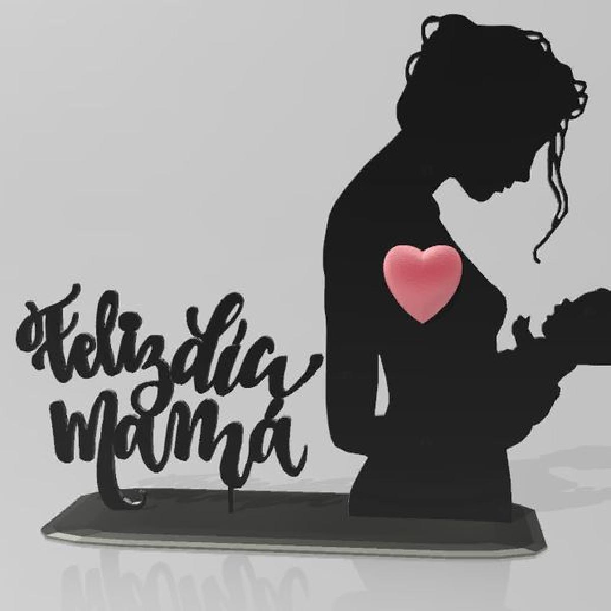 FELIZ DIA DAS MAES 3D IMAGEM COM FRASE