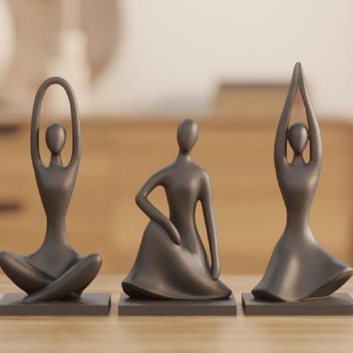 Trio da Pose da Harmonia – Esculturas Modernas Abstratas