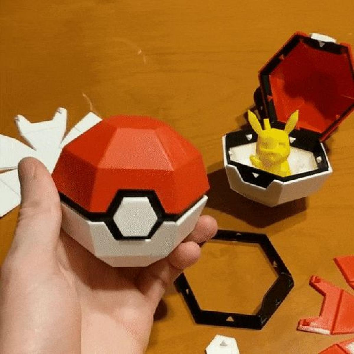 Decoracao de Caixa de Pokebola Dobravel