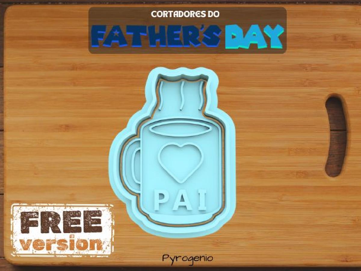 Cortador de Biscoito Personalizado para Caneca do Dia dos Pais