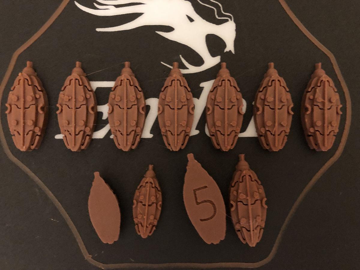 Moeda de Token de Recurso Meeple de Cacau