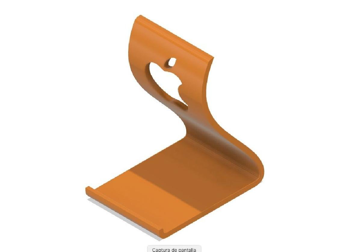 Suporte para iPhone 6 com logo da Apple.