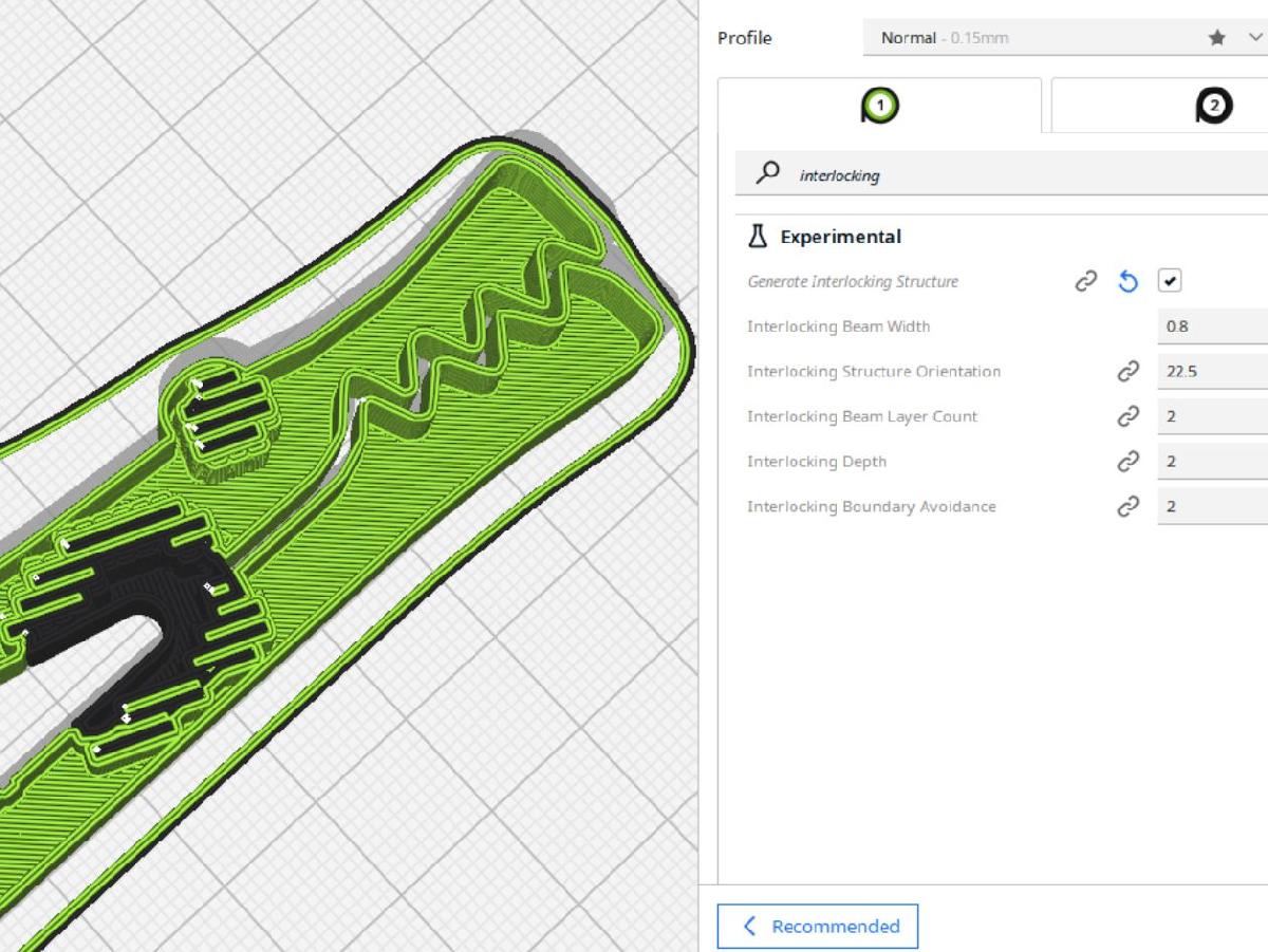 CuraCrocClip [Cura 5.3 Estrutura Interligada]