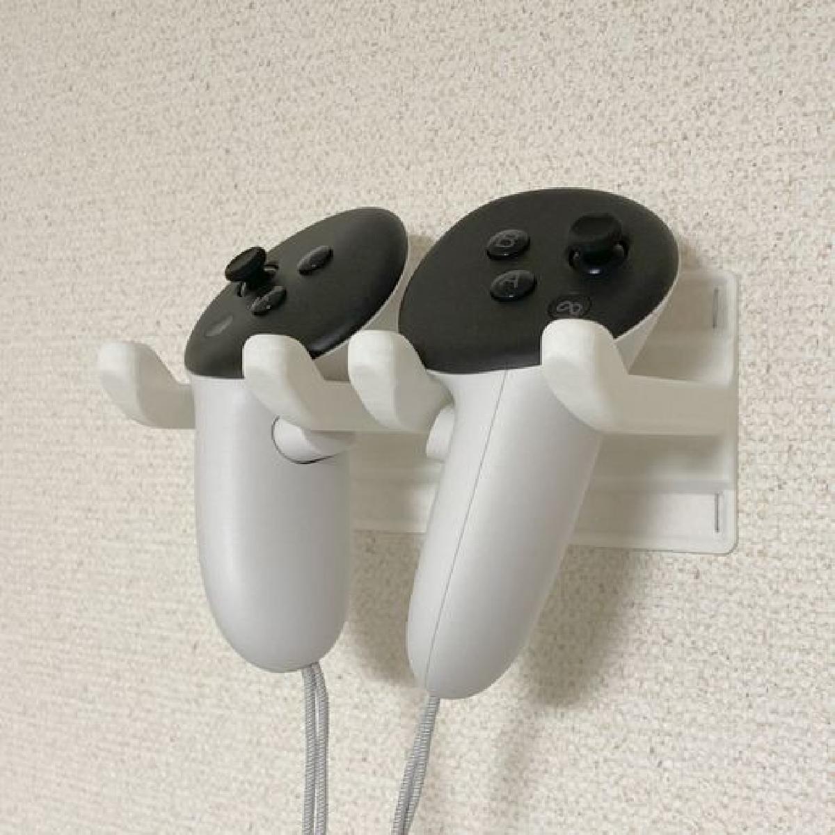 Suporte de Parede para Controlador Meta Quest 3 com Grampeador ou Parafusos