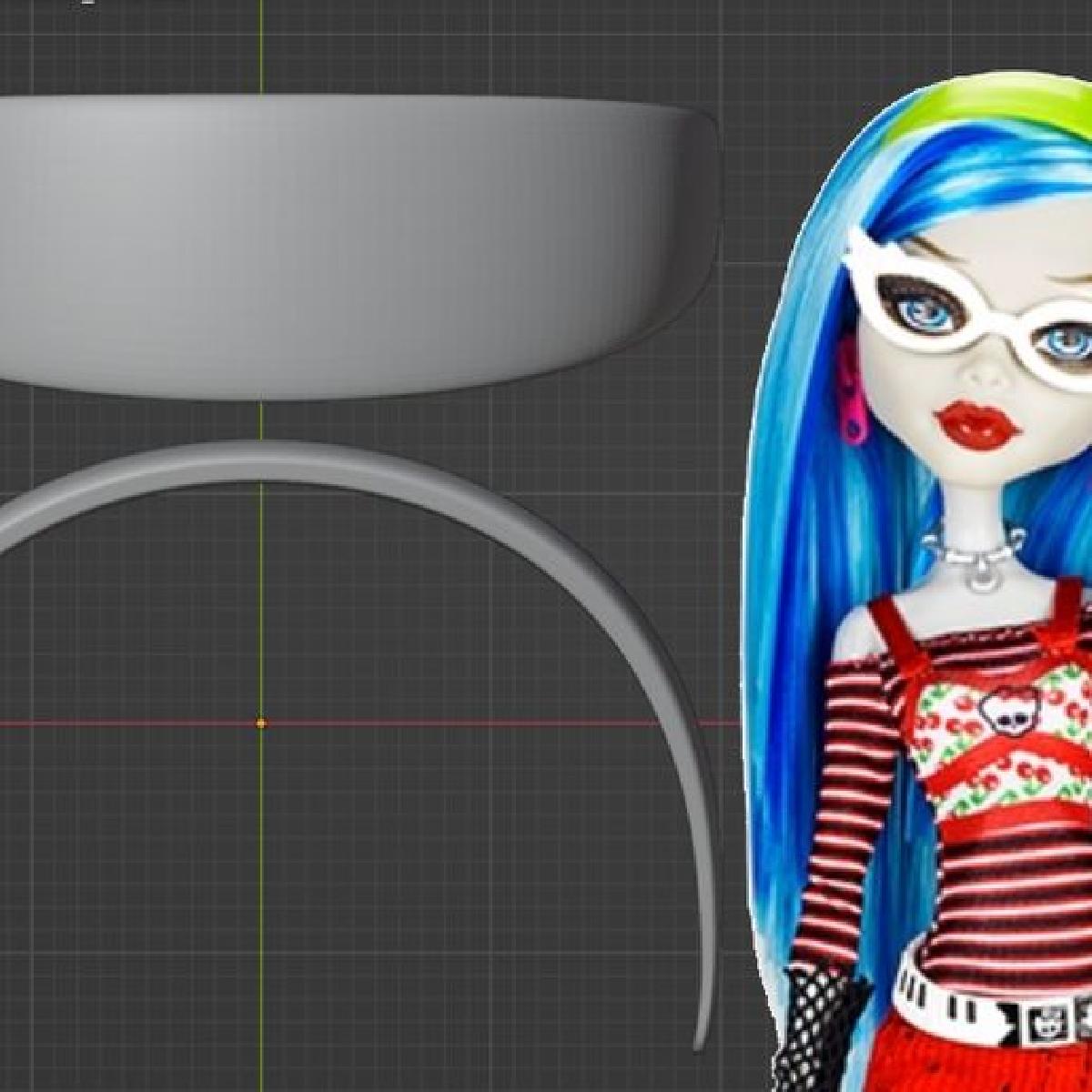 Substituicao da faixa de cabelo basica da Ghoulia Yelps.