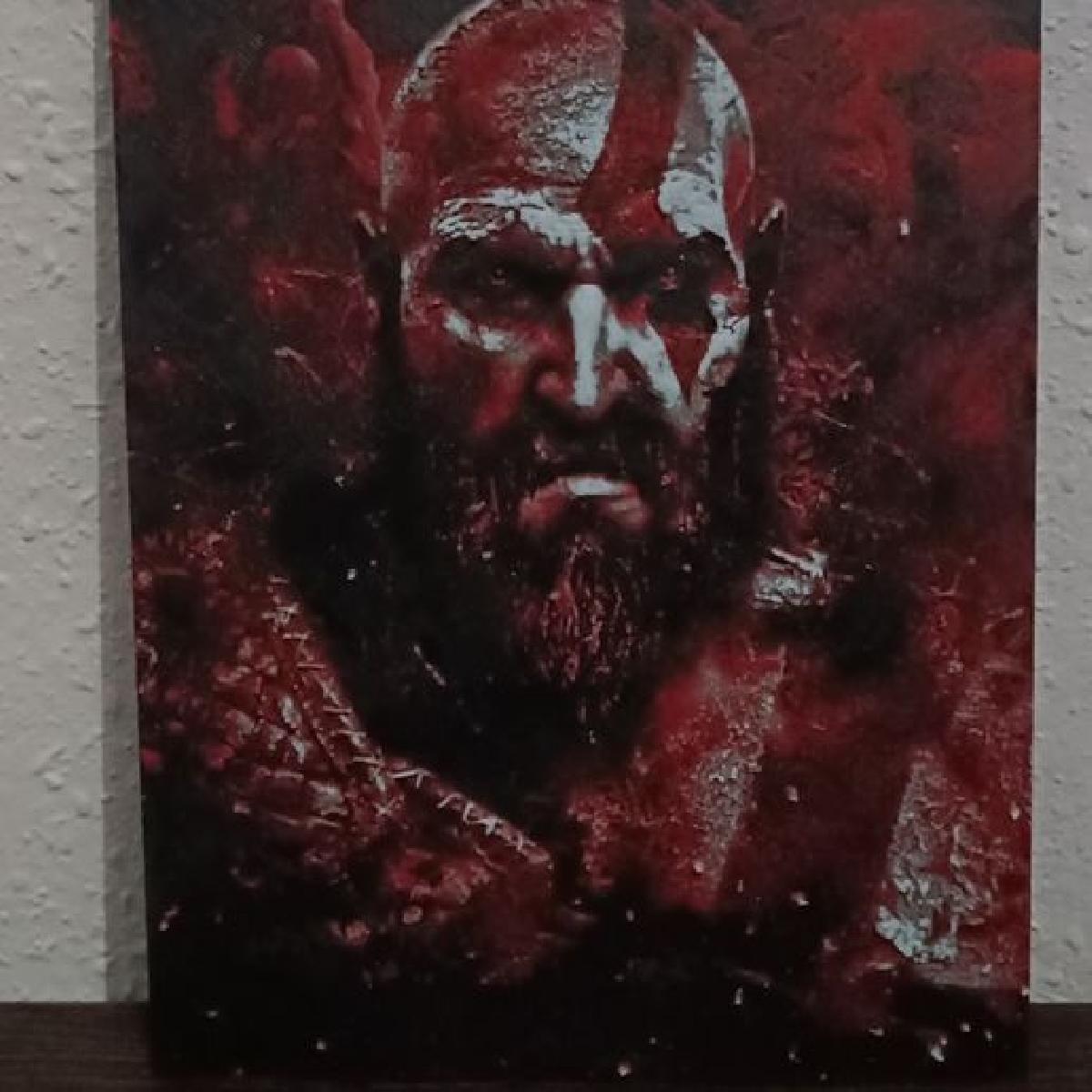 Kratos Deus da Guerra   Modelo Multicor para Impressao 3D