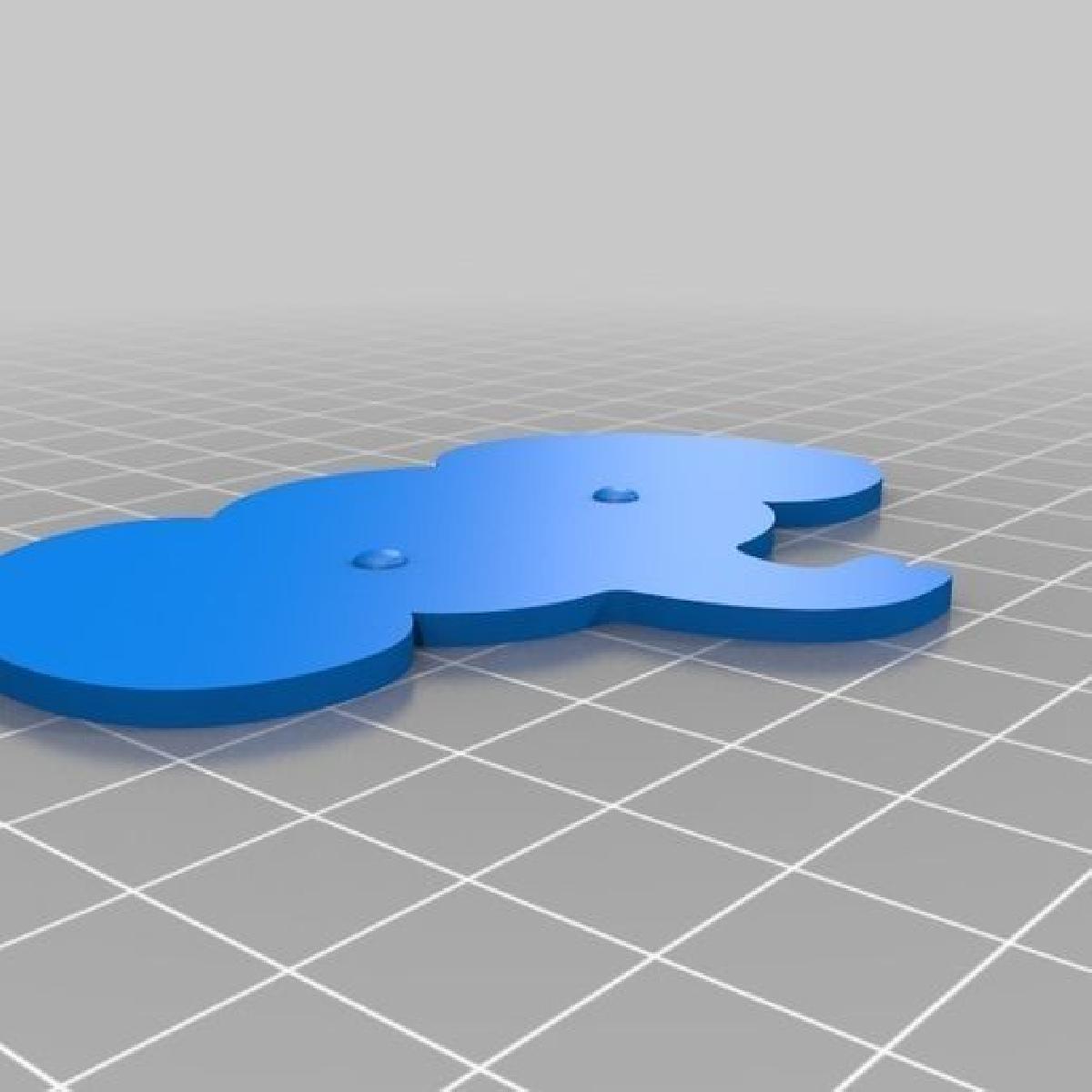 Dados 3D do simbolo do elefante.