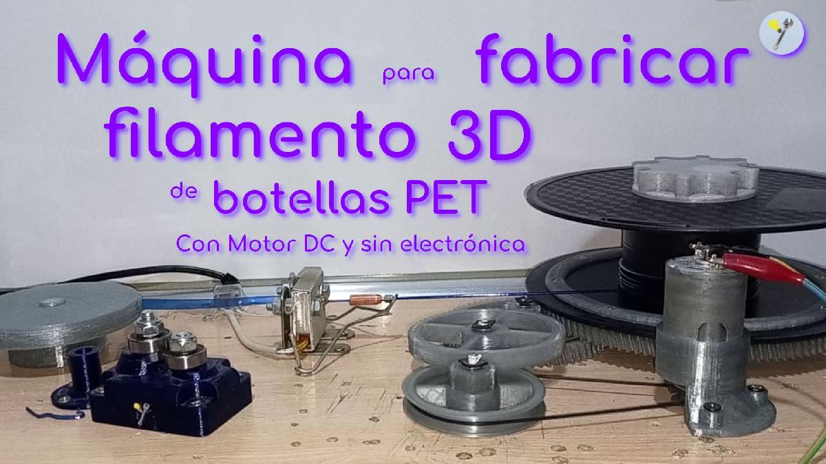 Maquina para fabricar filamento 3D de garrafas PET