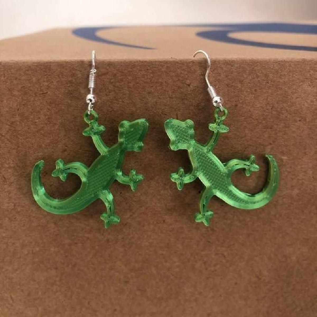 Pingente de iguana lagarto de brinco