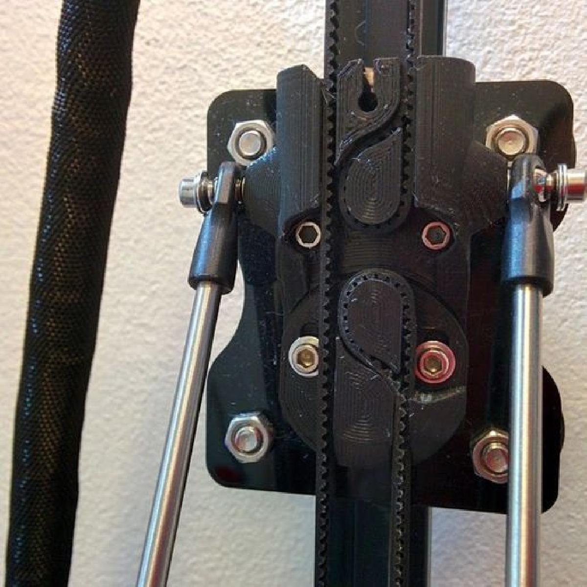 Gatilho deslizante ajustavel simples para He3D K200, K280 e similares de kossel deltas.