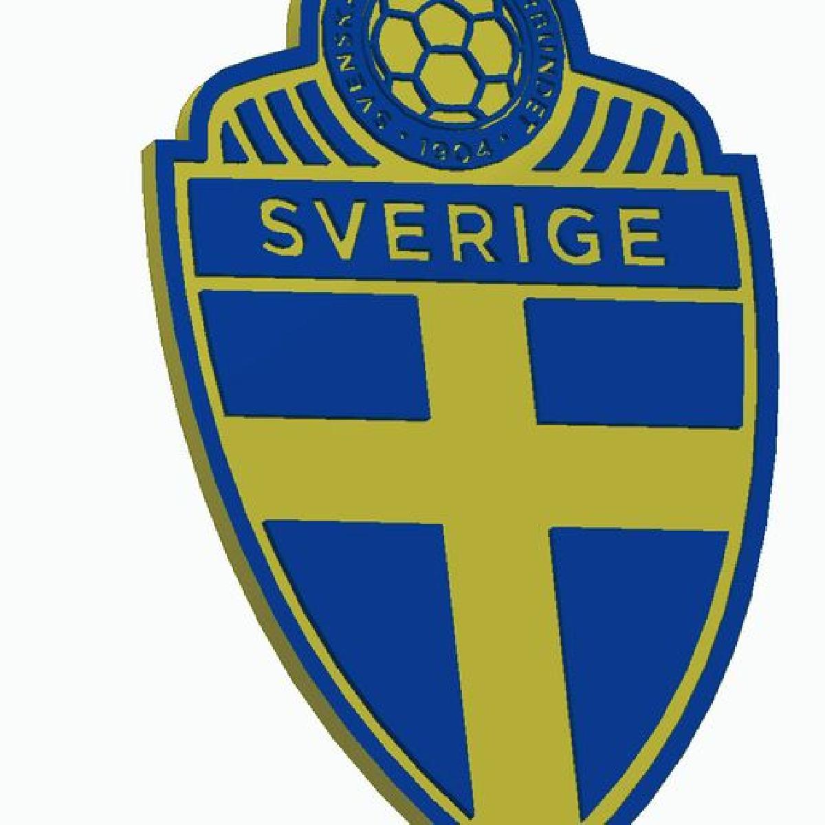 Emblema da Selecao de Futebol da Suecia (Sverige Landslag) Arte de parede