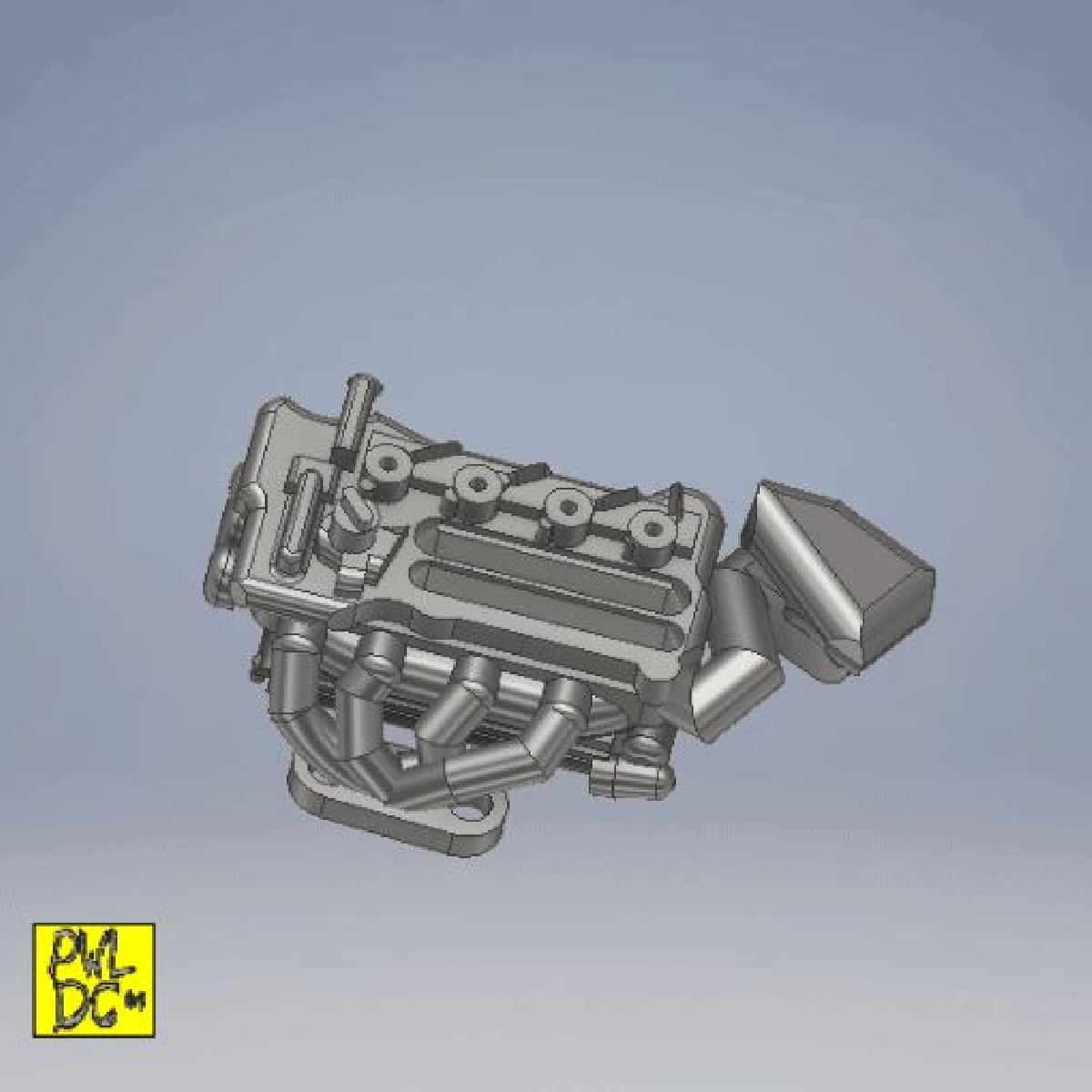 Motor 1ZZ FE com VVT i Toyota Corolla Altis Diecast Escala 1:64