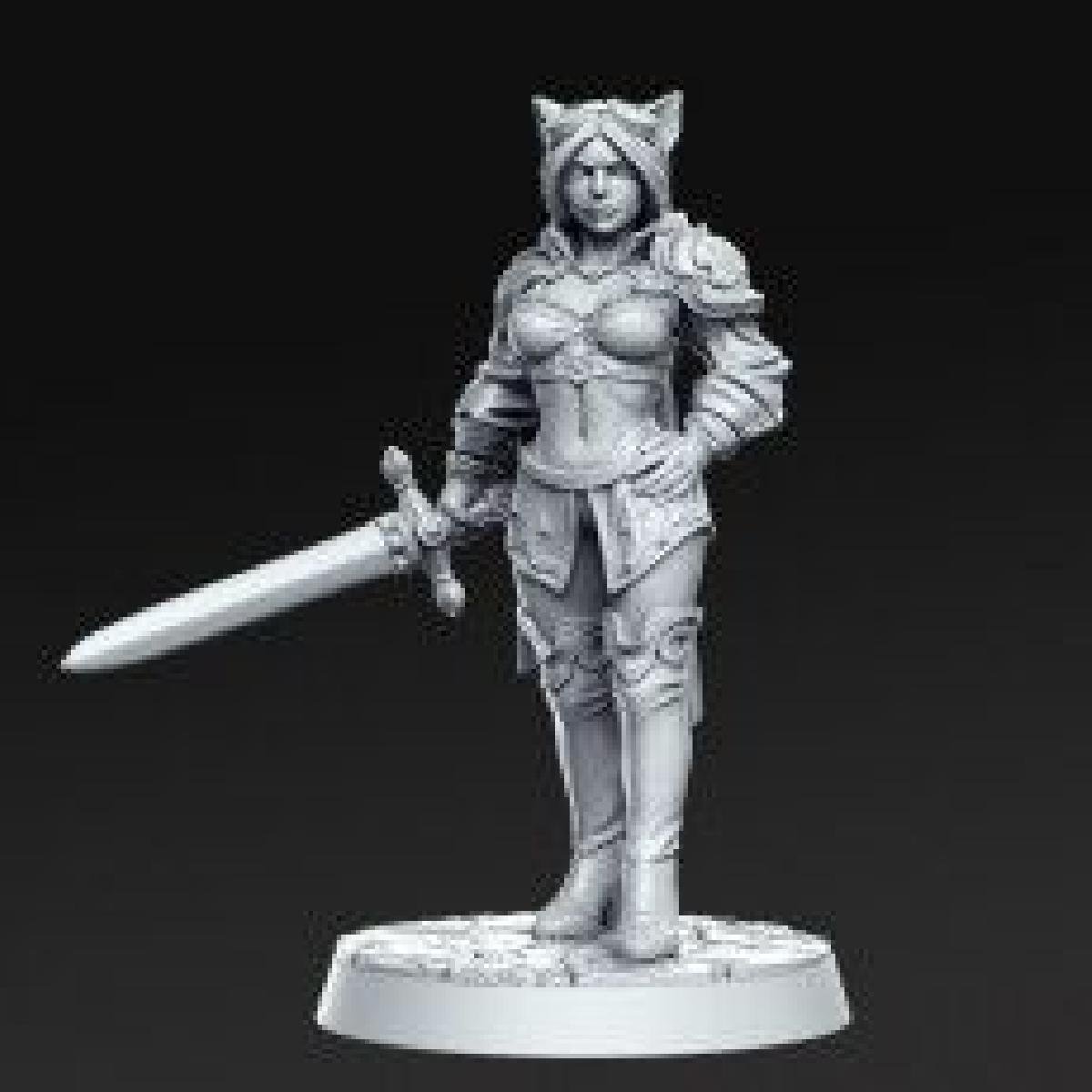 Ambar Gata soldado 32mm DnD