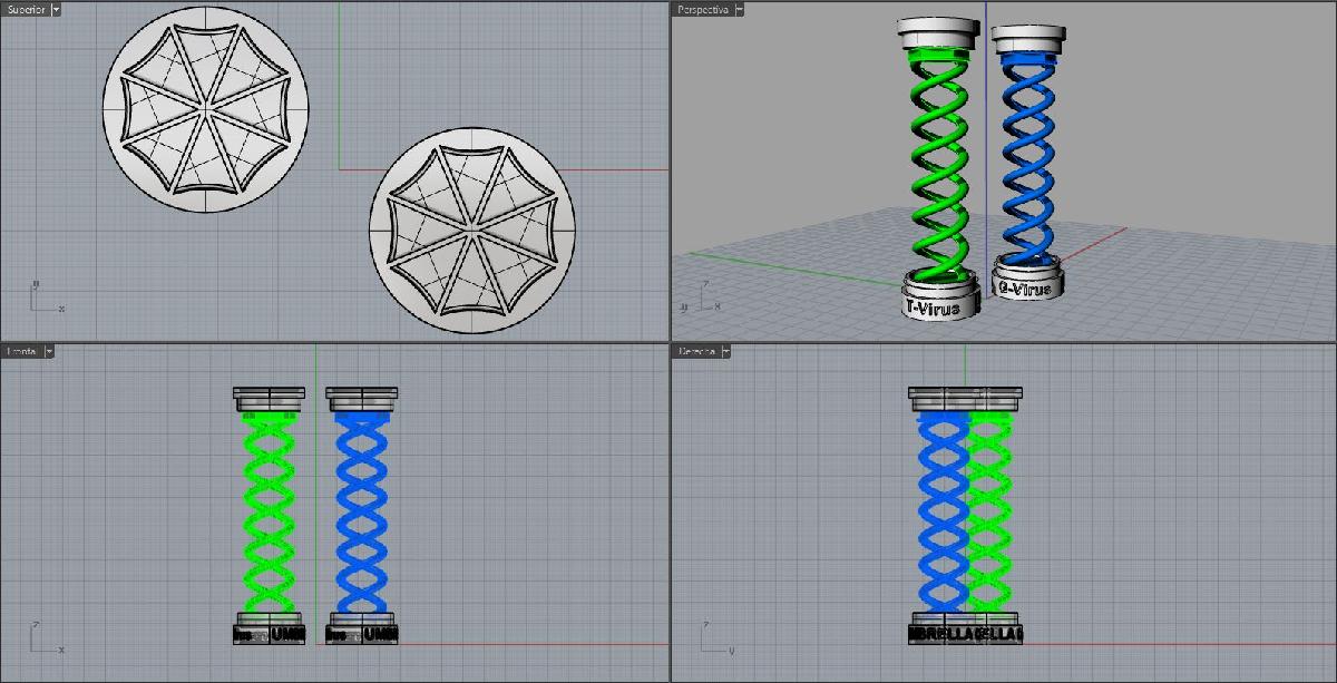 Vial (v2) de "Virus G" e "Virus T" (Resident Evil) (Atualizado)