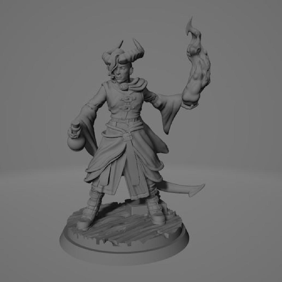 DnD Homem Tiefling Mago Alt
