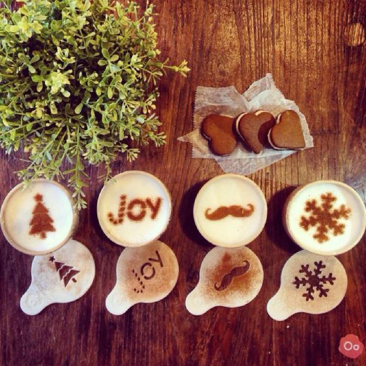 Floco de neve   Modelo de decoracao de cafe