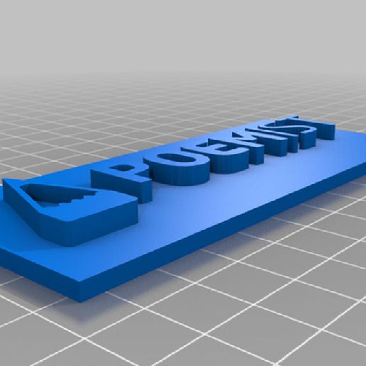 Placa do logotipo do Poemist